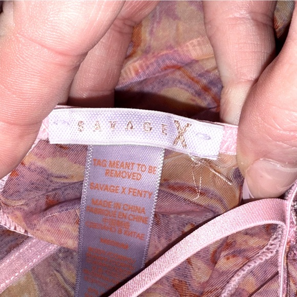 Savaged X Fenty Rihanna X-Ray Vision Gathered Mesh Crotchless Catsuit multi M - Picture 13 of 13